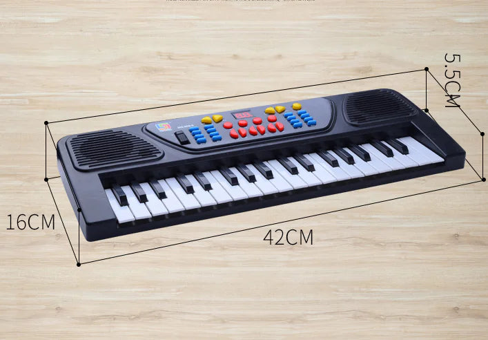 Black 37-Key Beginner Electronic Piano for Kids - FkriTigrinya