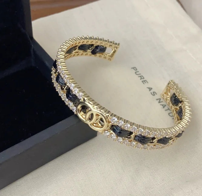 Light Luxury Full Diamond Bamboo Bracelet for Women