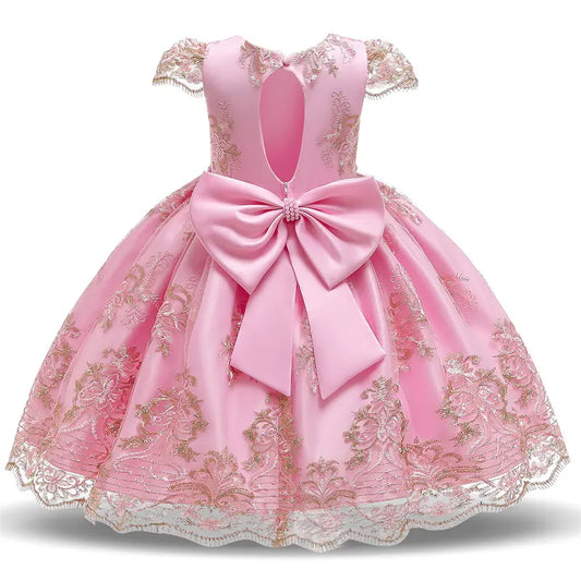 2020 Girls' Embroidered Lace Princess Dress  sizes ranging from 70cm to 150cm,
