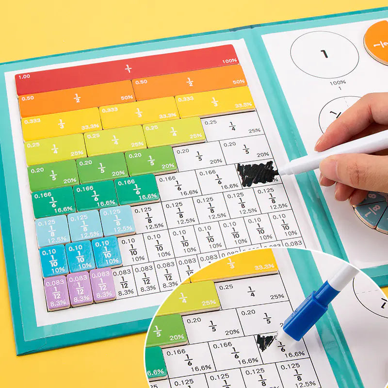 Magnetic Fraction Learning Board for Kids Math - FkriTigrinya