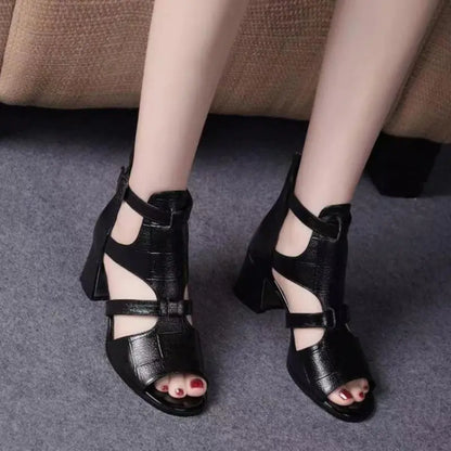2023 New Women's Open-Toe Chunky Heeled Sandals