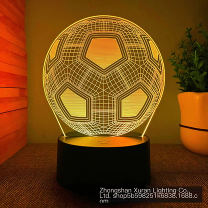 3D Football Night Light - Creative Kids Gift Lamp