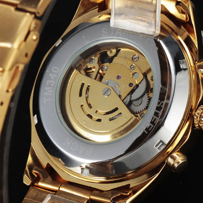 Forsining Men's Automatic Mechanical Watch with Steel Band