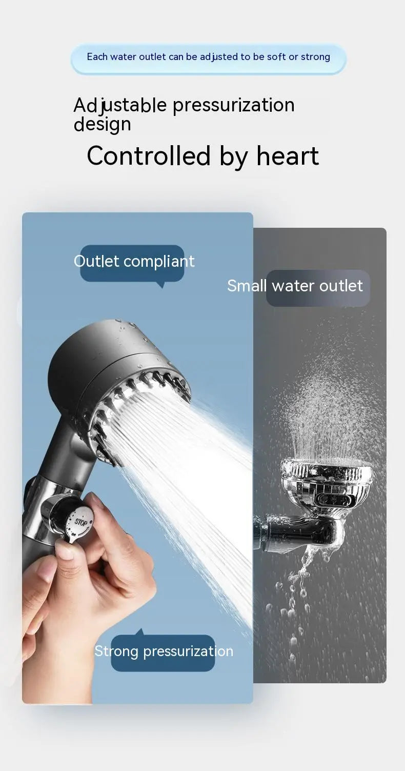 3-Gear Adjustable High-Pressure Shower Head