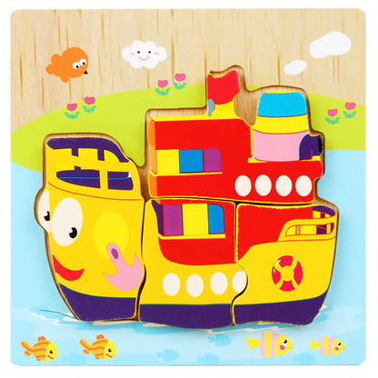 3D Wooden Puzzle Educational Toy for Kids (Wholesale) - FkriTigrinya