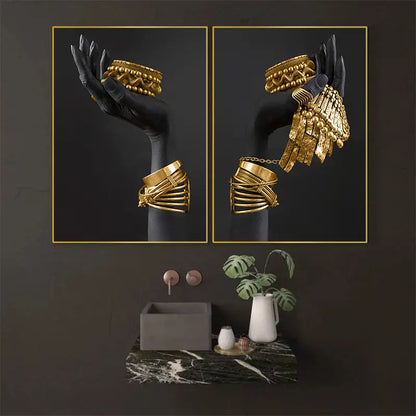 3pcs Canvas Posters of African Women for Home Decor