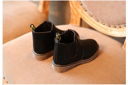 Children's Leather Short Boots for Boys and Girls sizes ranging from 21 to 36,