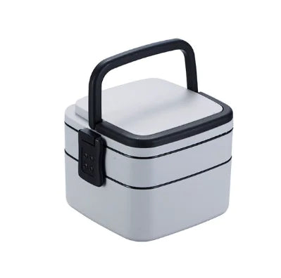Portable Double-Layer Food Storage Container - FkriTigrinya