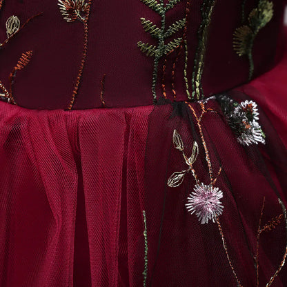 Sleeveless Embroidered Dress for Girls (Princess Style)