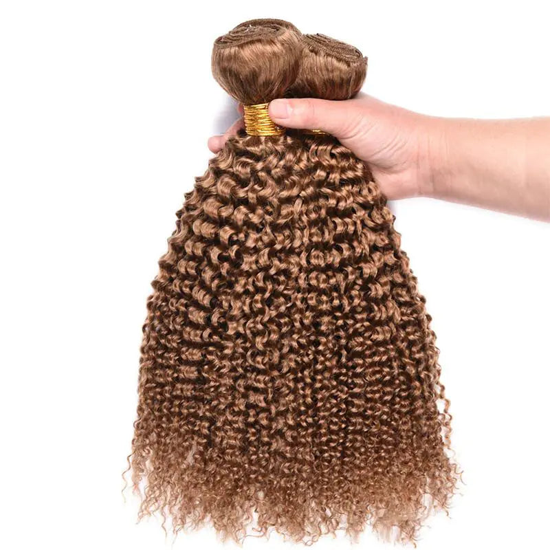 Brazilian Kinky Curly Wave Human Hair Wig – 100% Echt Haar – Kleur 27#