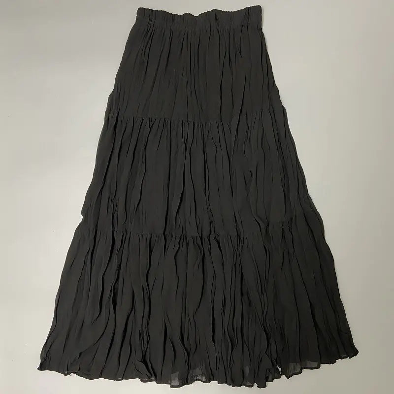 High Waist Pleated A-line Chiffon Skirt