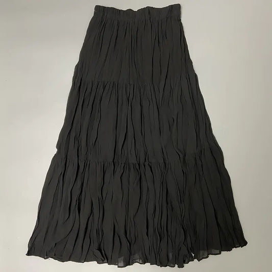 High Waist Pleated A-line Chiffon Skirt