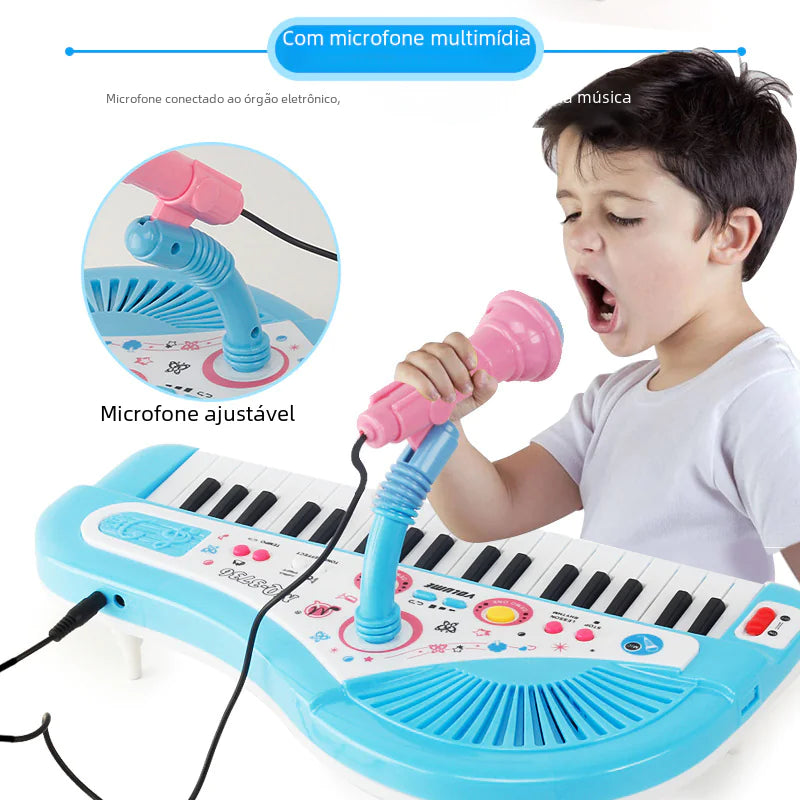 37-Key Electronic Piano Toy with Microphone for Kids - FkriTigrinya