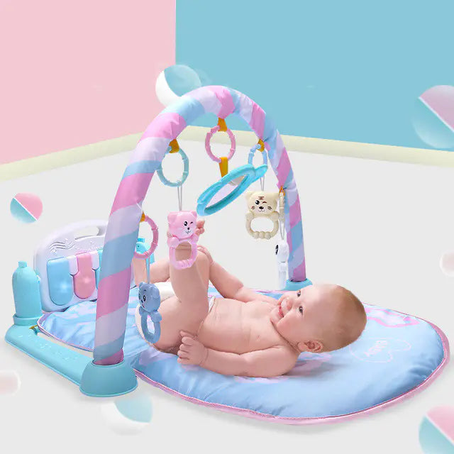 Baby Play Gym with Piano and Crawling Mat (0-12 Months)